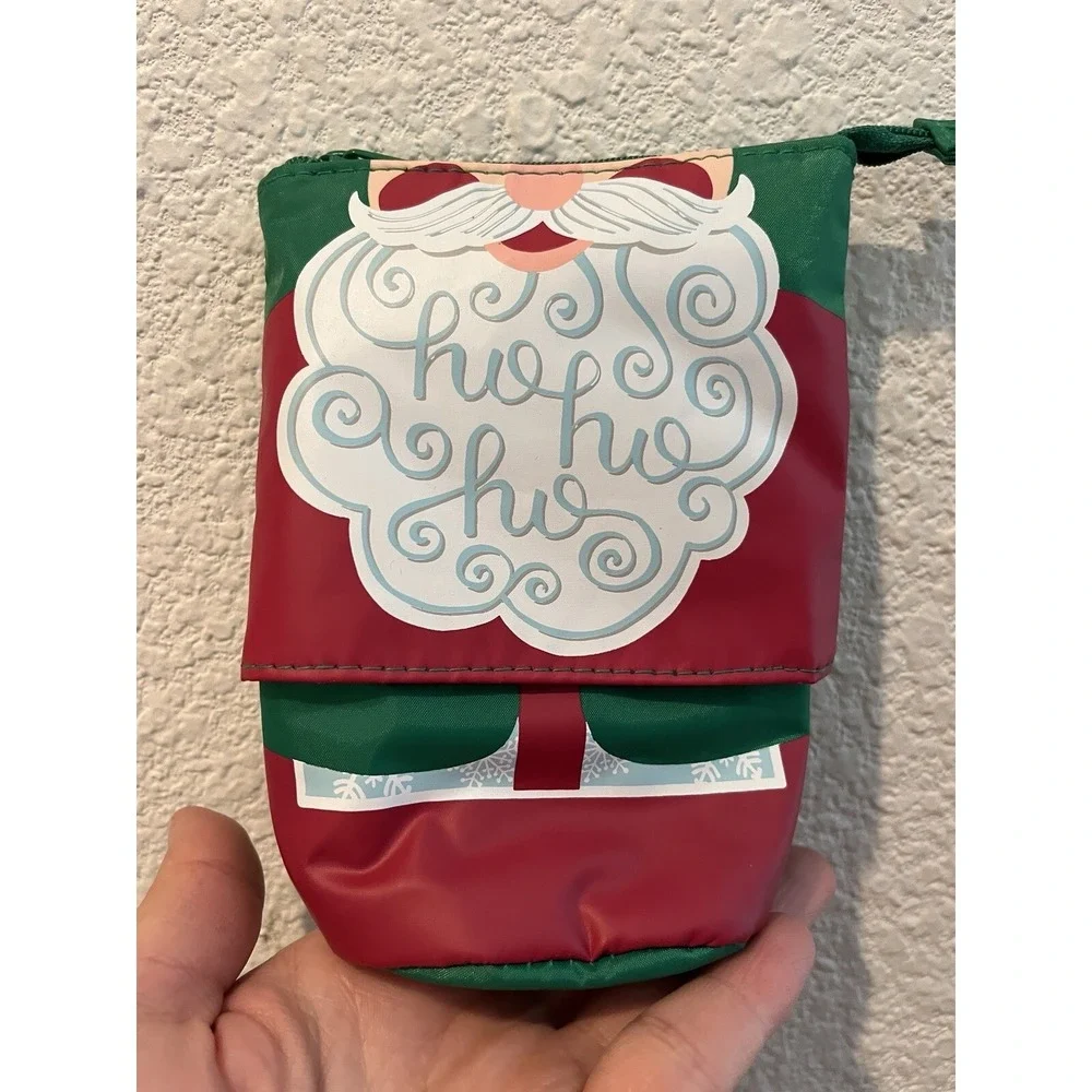 Thirty One SANTA'S BEARD Hide And Peek Pouch NWT Christmas